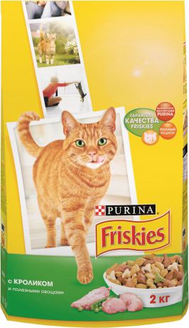 Корм сухой для кошек "Friskies", с кроликом и полезными овощами, 2 кг