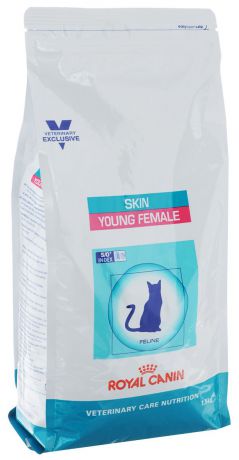 Корм сухой Royal Canin "Young Female Skin" для молодых стерилизованных кошек для улучшения качества шерсти с момента операции до 7 лет, 1,5 кг