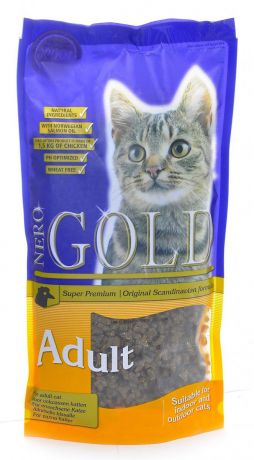Корм сухой Nero Gold "Cat Adult", для кошек, курица, 2,5 кг