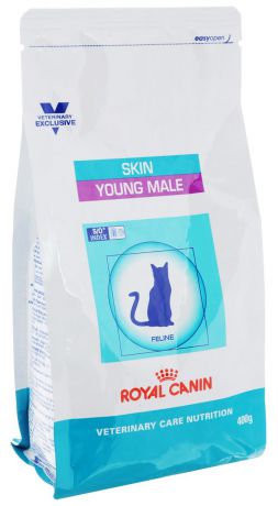 Корм сухой Royal Canin "Young Male Skin" для молодых кастрированных котов c чувствительной кожей и длинной шерстью с момента операции до 7 лет, 400 г