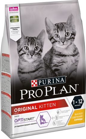 Корм сухой Pro Plan "Junior" для беременных и кормящих кошек и котят, с курицей, 3 кг