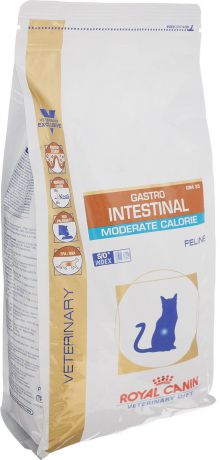Корм сухой диетический Royal Canin "Gastro Intestinal. Moderate Calorie" для кошек c пониженным содержанием жира при воспалении кишечника и нарушении пищеварения, 2 кг