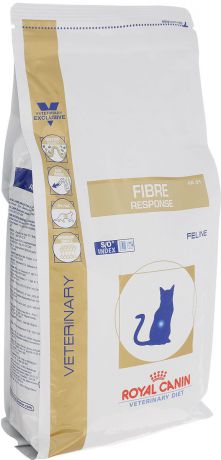 Корм сухой для кошек Royal Canin "Fibre Response", диетический, при острых и хронических запорах, 2 кг