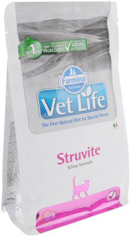 Корм сухой для кошек Farmina "Vet Life", диетический, для растворения струвитных уролитов, 400 г