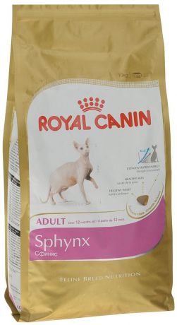 Корм сухой Royal Canin "Sphynx Adult", для кошек породы Сфинкс старше 12 месяцев, 10 кг