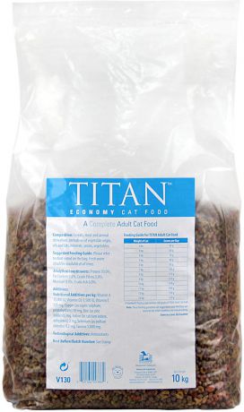 Корм сухой Titan Economy "Adult Cat Food", для взрослых кошек всех пород, 10 кг