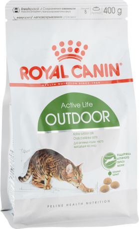 Корм сухой Royal Canin "Outdoor 30", для активных кошек, часто бывающих на улице, 400 г