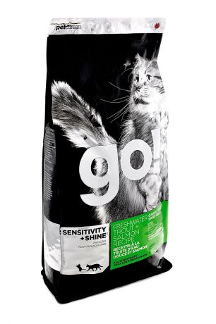 Корм сухой "Go!" для кошек и котят с чувствительным пищеварением, беззерновой, с форелью и лососем, 1,81 кг