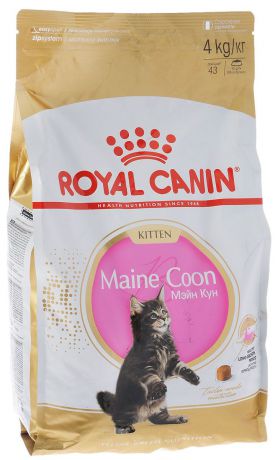 Корм сухой Royal Canin "Maine Coon Kitten", для котят породы мейн-кун в возрасте от 3 до 15 месяцев, 4 кг