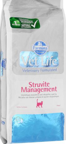Корм сухой диетический Farmina "Vet Life" для кошек, для лечения и профилактики рецидивов струвитного уролитиаза и идиопатического цистита, 10 кг