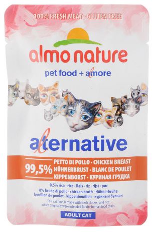 Консервы Almo Nature "Alternative" для кошек, с куриной грудкой, 55 г