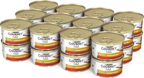 Консервы для кошек Gourmet Gold "Нежные биточки", с говядиной и томатами, 85 г, 12 шт