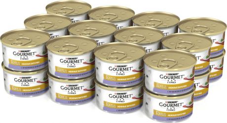 Консервы для кошек Gourmet Gold "Нежные биточки", с ягненком и зеленой фасолью, 85 г, 12 шт