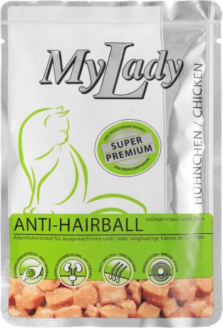 Консервы Dr. Alders "My Lady. Premium Anti-Hairball" для взрослых кошек, с мясом курицы, 85 г