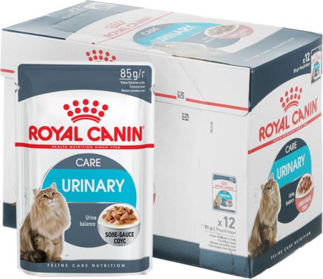 Консервы Royal Canin "Urinary Care", для взрослых кошек, мелкие кусочки в соусе, 85 г, 12 шт