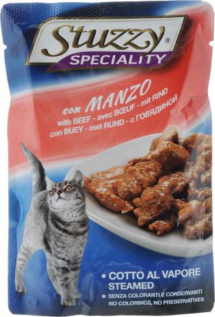 Консервы Stuzzy "Speciality", для взрослых кошек, с говядиной, 100 г