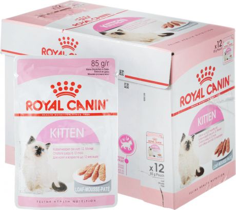 Консервы Royal Canin "Kitten Instinctive", паштет для котят с 4 до 12 месяцев, 85 г, 12 шт