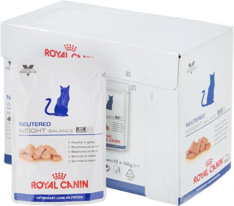 Консервы Royal Canin "Neutered Weight Balance" для кастрированных котов и стерилизованных кошек, склонных к ожирению, 100 г, 12 шт