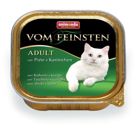 Консервы Animonda "Vom Feinsten" для взрослых кошек, с индейкой и кроликом, 100 г