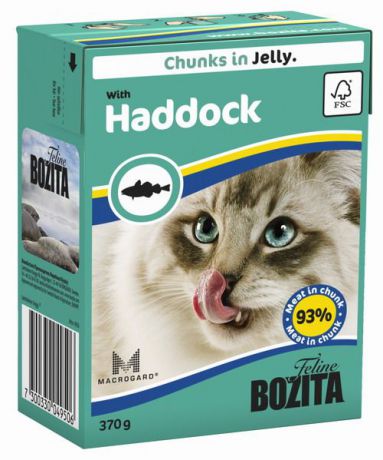 Консервы для кошек "Bozita Feline", с морской рыбой в желе, 370 г