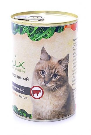 Консервы для кошек "Organix", с говядиной с печенью, 410 г