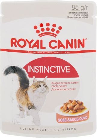 Консервы Royal Canin "Instinctive", для кошек старше 1 года, мелкие кусочки в соусе, 85 г