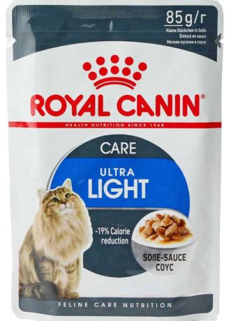 Консервы Royal Canin "Ultra Light", для кошек, склонных к полноте, мелкие кусочки в соусе, 85 г