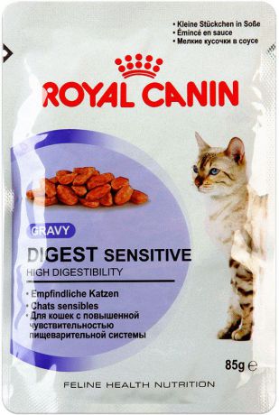 Консервы Royal Canin "Digest Sensitive", для кошек с чувствительным пищеварением, мелкие кусочки в соусе, 85 г
