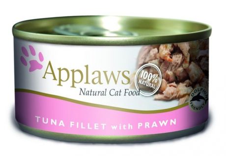 Консервы "Applaws", для кошек, с филе тунца и креветками, 70 г