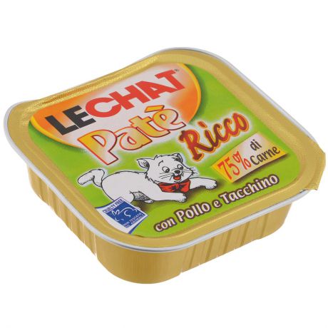 Консервы для кошек Monge "Lechat", с курицей и индейкой, 100 г
