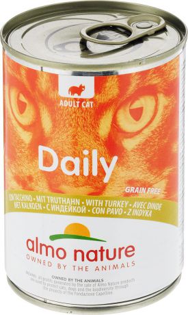 Консервы для кошек Almo Nature "Daily Menu", с индейкой, 400 г
