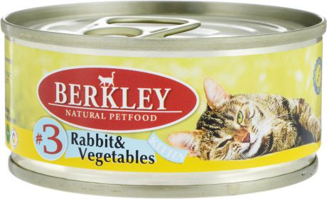 Консервы Berkley "№3", для котят, кролик с овощами, 100 г