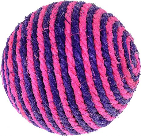 Игрушка для кошек Triol "Шарик", цвет: розовый, фиолетовый, диаметр 9,5 см