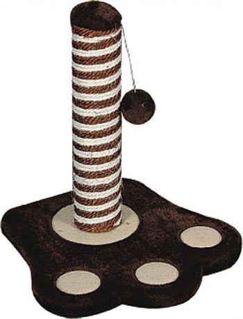 Когтеточка-столбик "Уют", сизаль, на подставке "лапка", 32 х 32 х 37 см