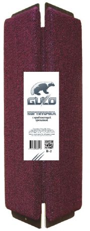 Когтеточка Зверье Мое "Gulo. В-2", угловая, цвет: рубиновый, 60 х 13 х 6 см