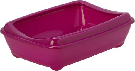 Туалет для кошек Moderna "Arist-O-Tray", открытый, цвет: ярко-розовый, 31 х 42 х 13 см