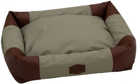 Лежак с бортами "FunDays", цвет: коричневый, бежевый, 15 x 45 x 55 см