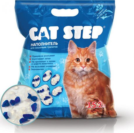 Наполнитель для кошачьих туалетов "Cat Step", силикагель, 15,2 л