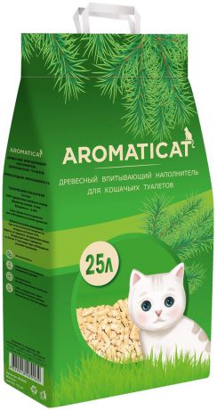 Наполнитель для кошачьего туалета "Aromaticat", древесный, 25 л