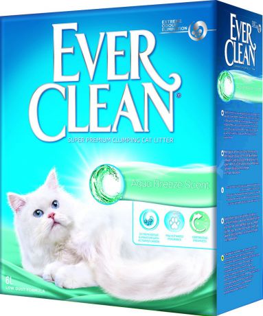 Наполнитель для кошачьего туалета Ever Clean "Aqua Breeze", комкующийся, с ароматизатором, 6 л