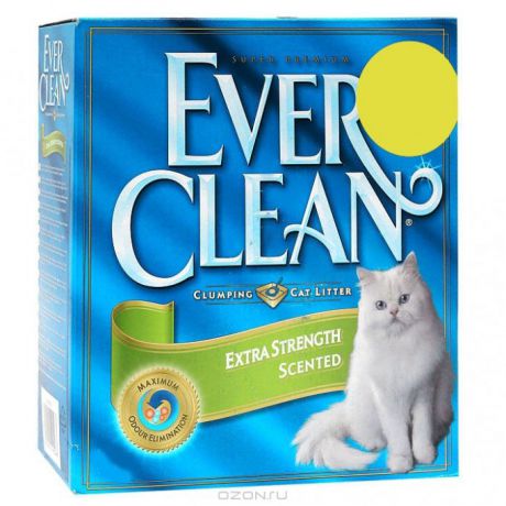 Наполнитель для кошачьего туалета Ever Clean "Extra Strength Scented", комкующийся, с ароматизатором, 10 кг
