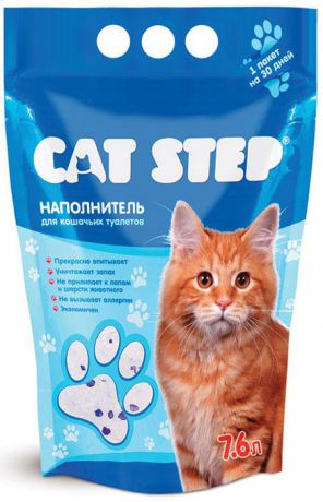 Наполнитель для кошачьего туалета "Cat Step", силикагелевый, 7,6 л