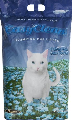 Наполнитель для кошачьих туалетов "Easy Clean", комкующийся, с содой, 18,14 кг