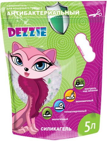 Наполнитель для кошачьего туалета Dezzie "Антибактериальный", силикагелевый, 5 л