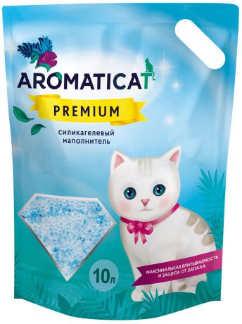 Наполнитель для кошачьего туалета Aromaticat Premium, силикагелевый, 10 л