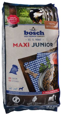 Корм сухой Bosch "Junior Maxi" для щенков гигантских пород, 15 кг