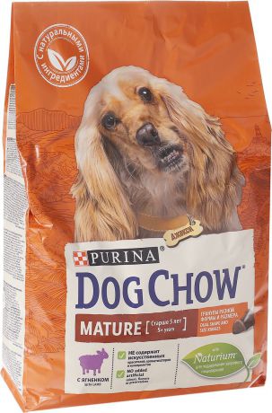 Корм сухой Dog Chow "Mature Adult" для взрослых собак старше 5 лет, с ягненком, 2,5 кг