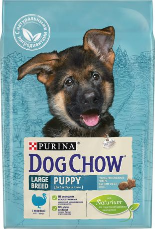 Сухой корм "Dog Chow" для щенков крупных пород, с индейкой, 2,5 кг