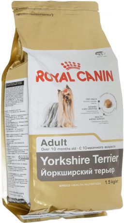 Корм сухой Royal Canin "Yorkshire Terrier Adult", для собак породы йоркширский терьер в возрасте от 10 месяцев, 1,5 кг