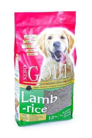 Корм сухой Nero Gold "Adult Lamb", для взрослых собак, ягненок и рис, 12 кг
